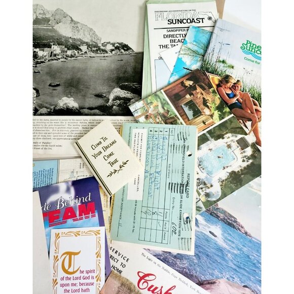 HUGE Bulk Ephemera Lot Of 150 Pcs Victorian Vintage Photos Maps Ads Movie INVRMZ - Picture 6 of 15